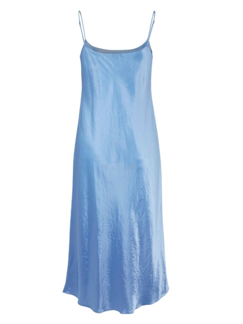Excellent Condition Vince Palisades Satin Slip Midi Dress Blue XXS